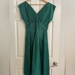 Vintage handmade 1950s heavy silk dress